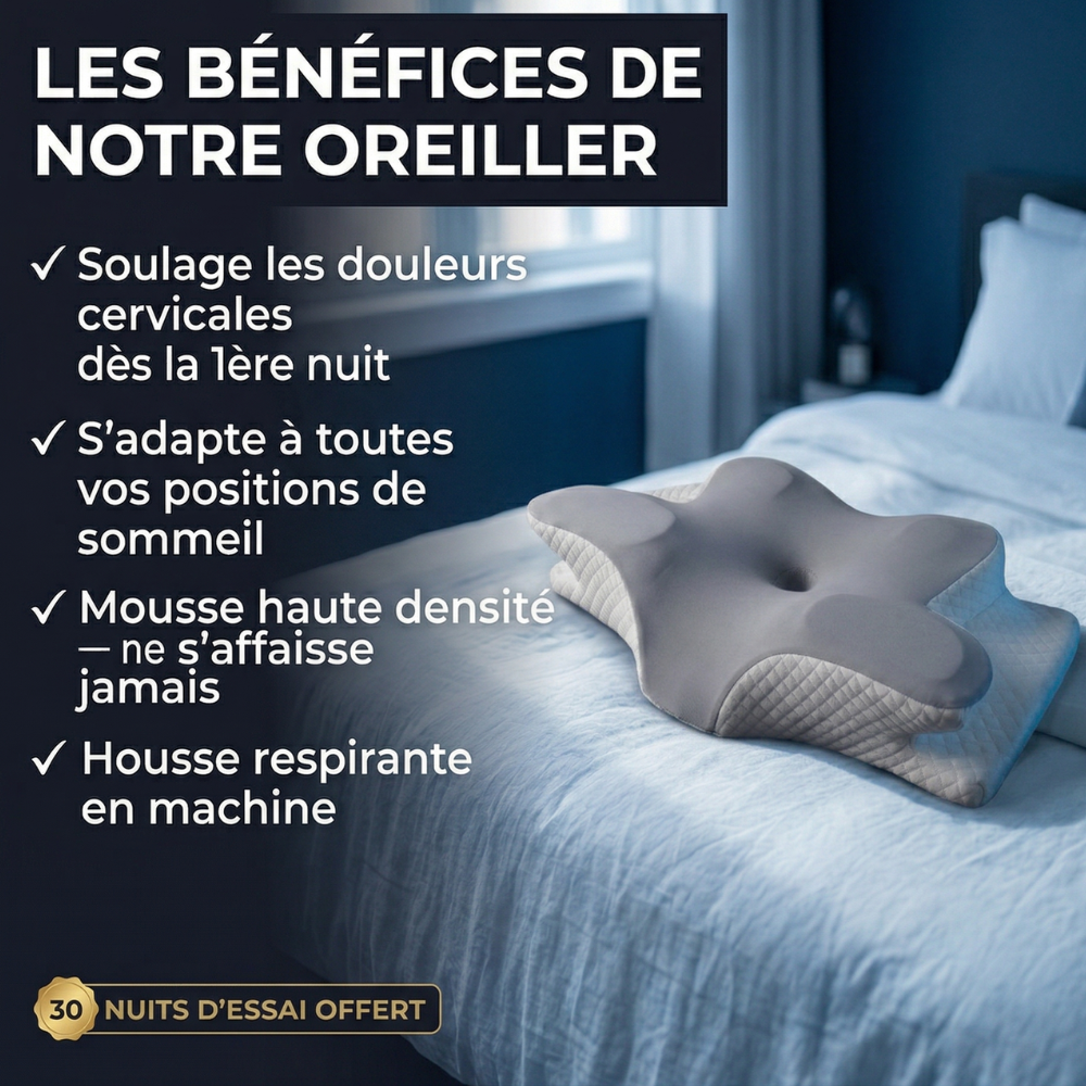 oreiller cervical mémoire de forme profil softsleep